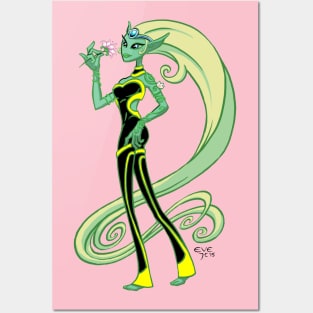 Eve Galactic Flower Maiden Posters and Art